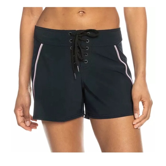 Roxy Women's Large Pro The 93 Win Boardshorts Swim Trunks Bottoms Black NWT - Picture 5 of 14